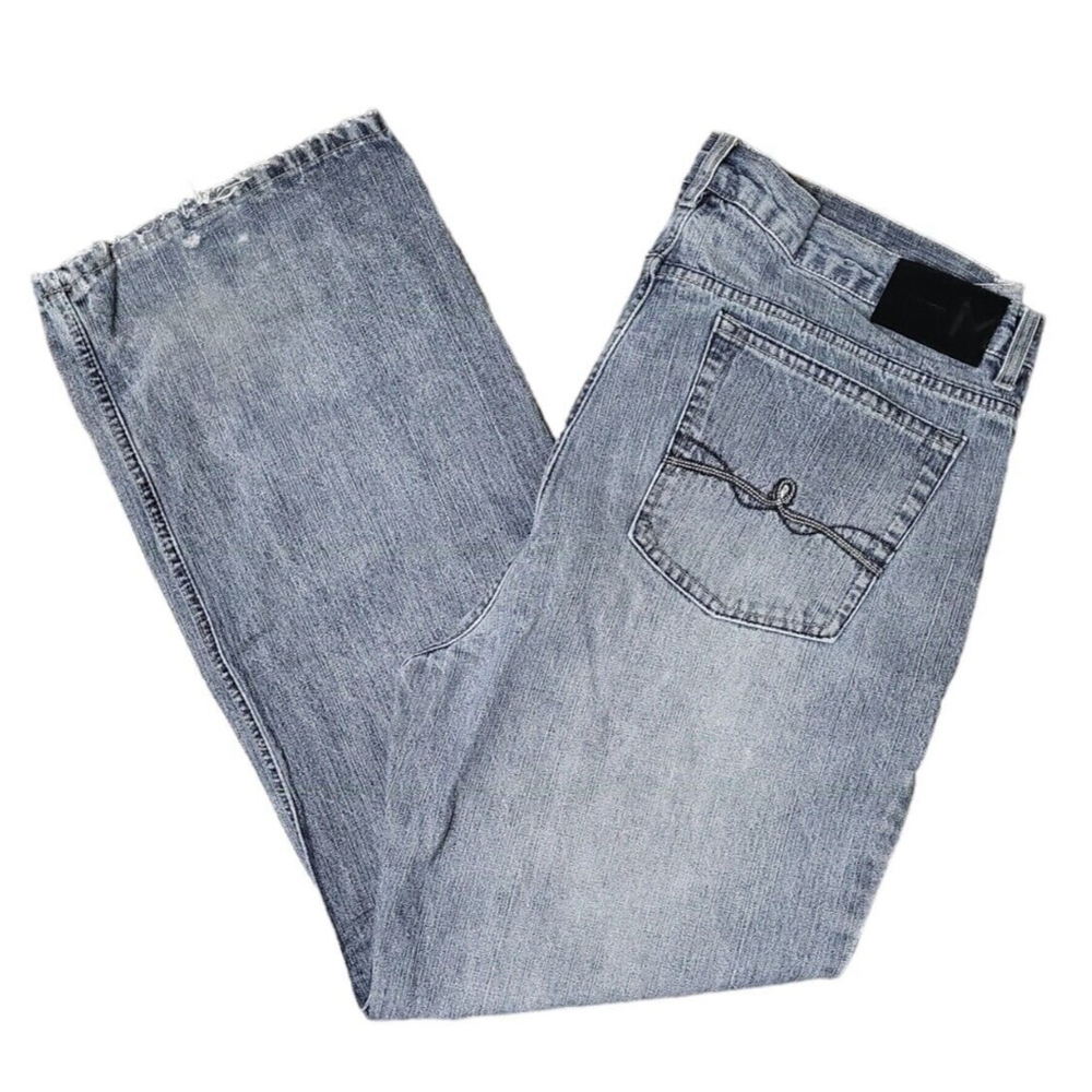 Moto Men's Jeans Size 40 Blue Vintage Straight Leg